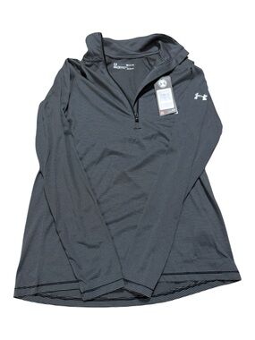 NWT Under Armour Black & White Striped Pullover Hoodie